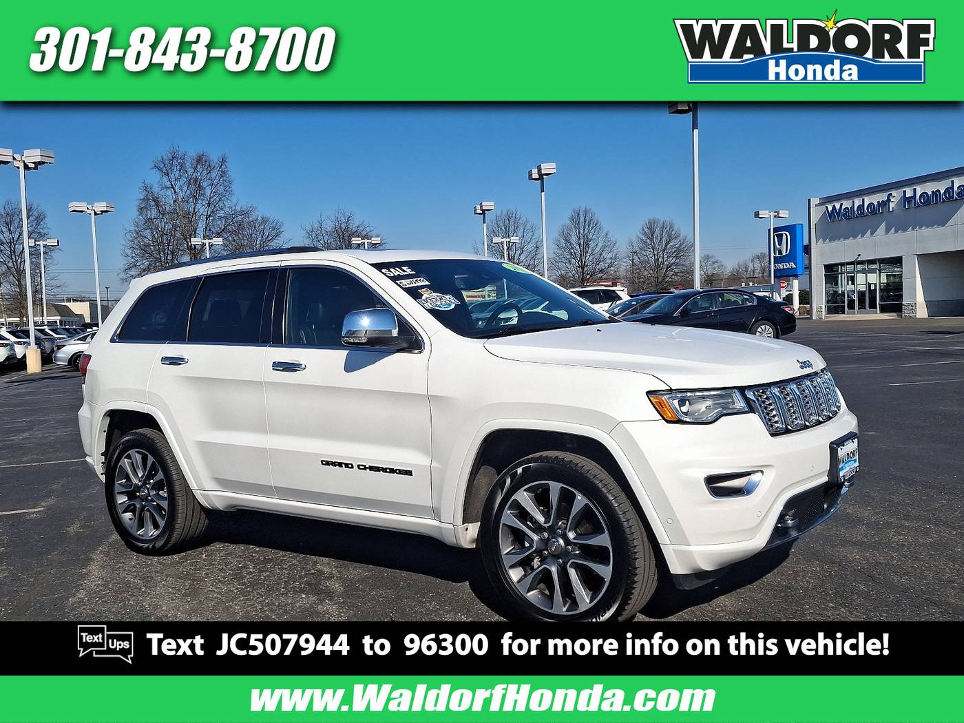 2018 Jeep Grand Cherokee Overland — SUV — 39,870 mi — Waldorf, MD