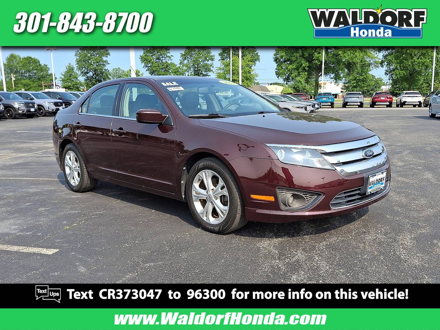 2012 Ford Fusion SE — Sedan — 168,305 mi — Waldorf, MD