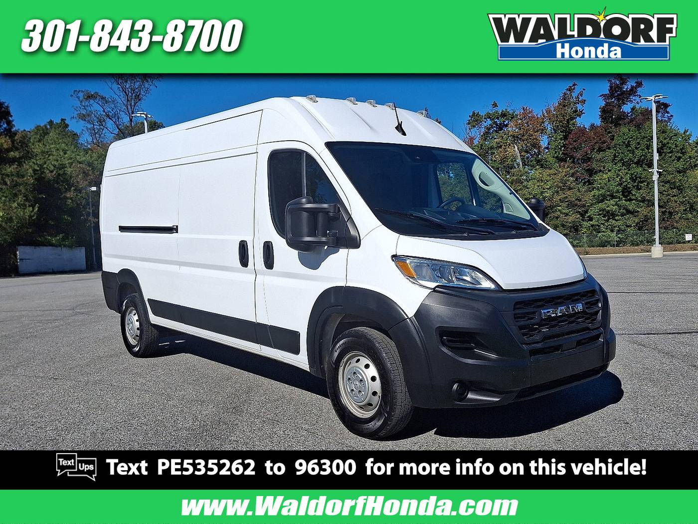 2023 Ram ProMaster Cargo Van 2500 — Cargo Van — 49,239 mi — Waldorf, MD