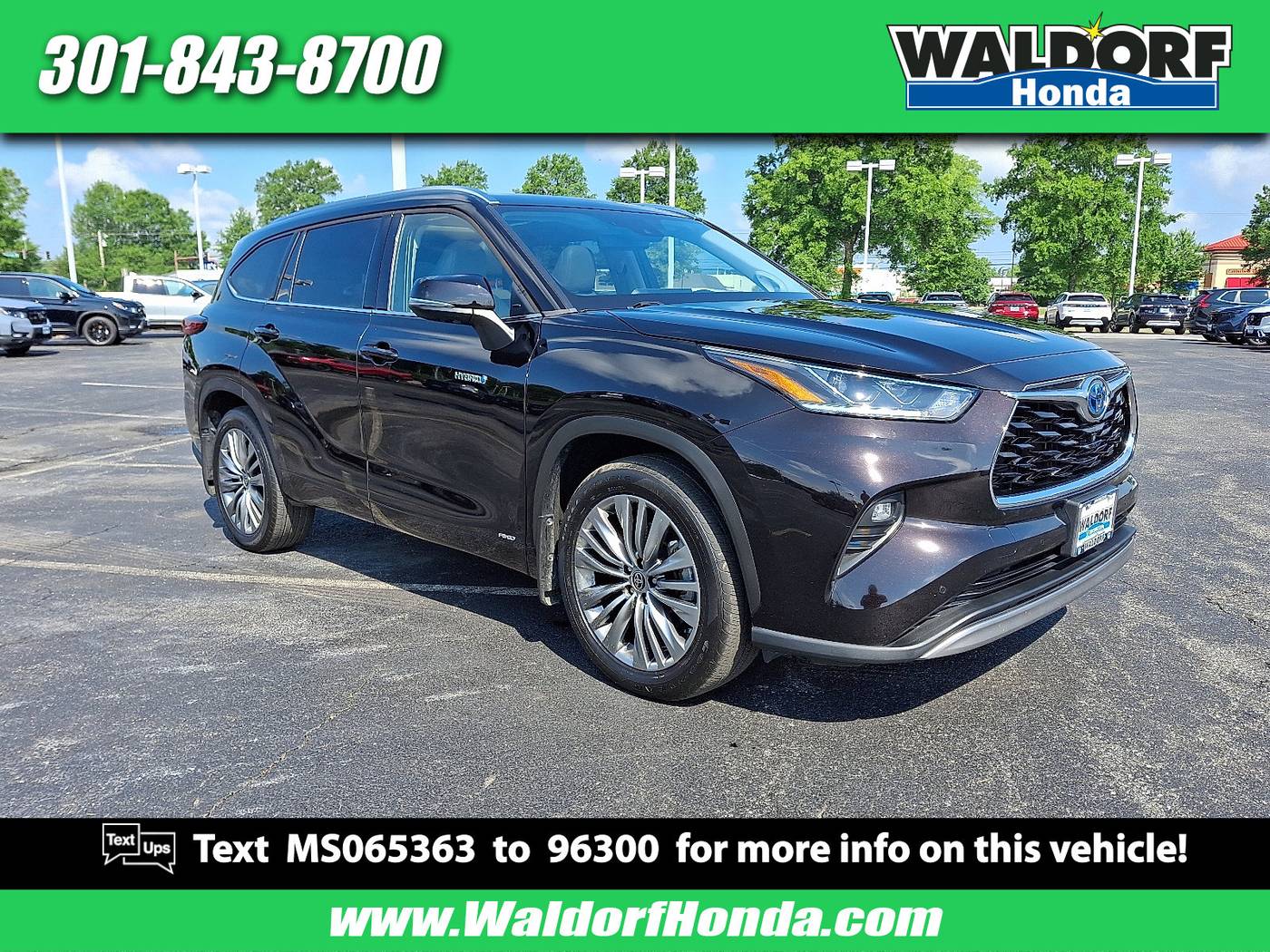 2021 Toyota Highlander Hybrid Platinum — SUV — 70,721 mi — Waldorf, MD