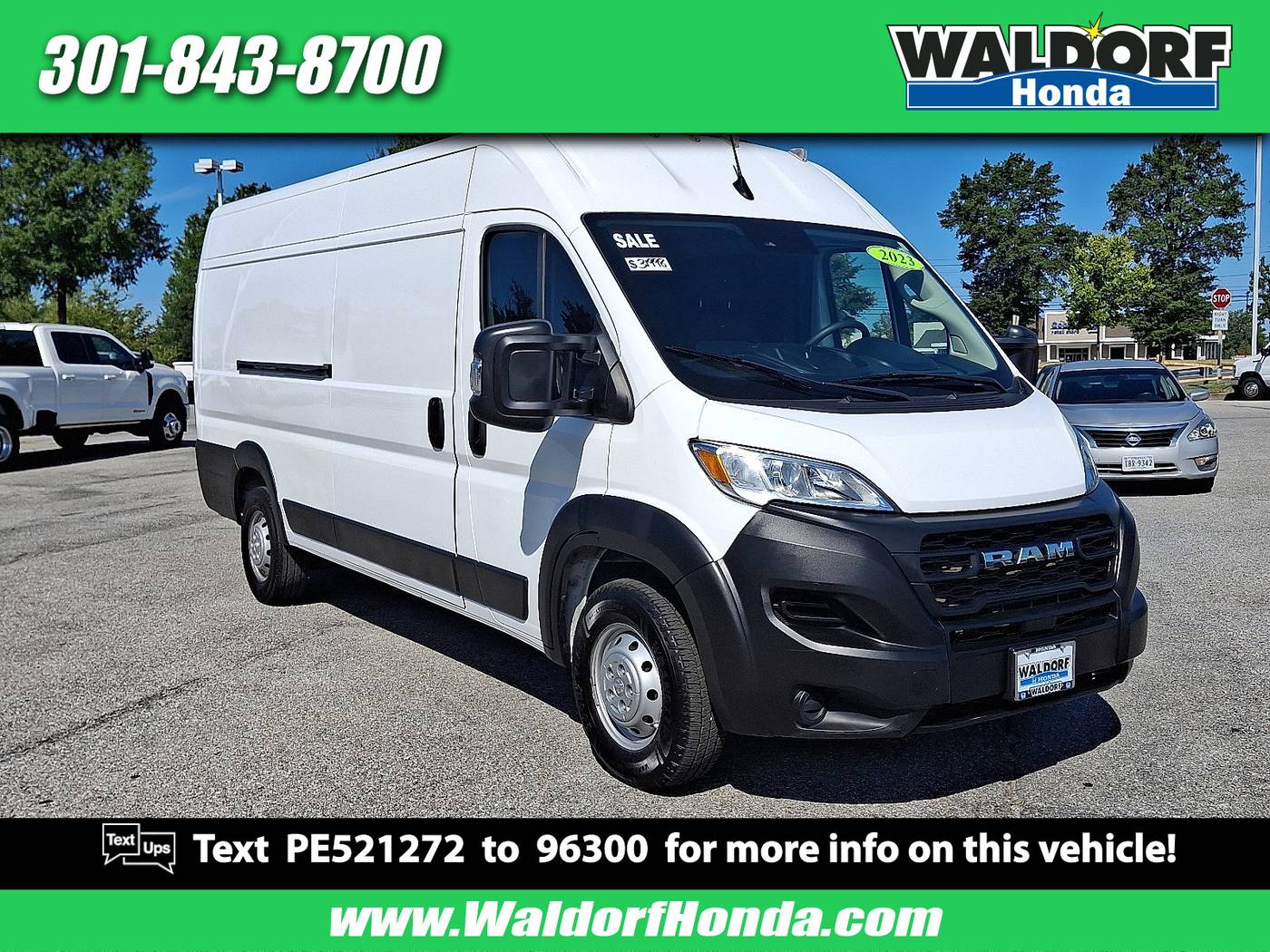2023 Ram ProMaster Cargo Van 3500 — Cargo Van — 38,089 mi — Waldorf, MD