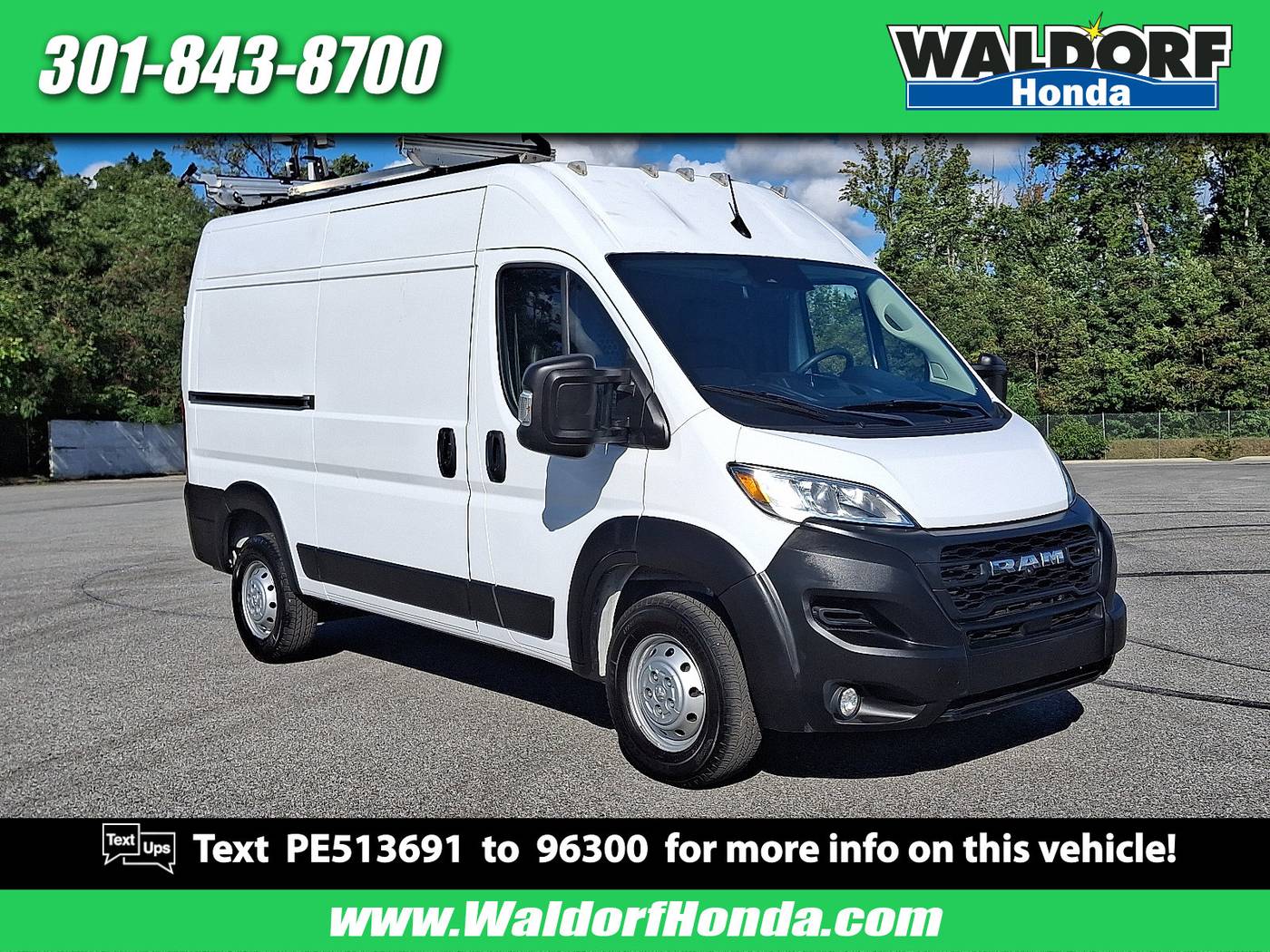 2023 Ram ProMaster Cargo Van 1500 — Cargo Van — 54,526 mi — Waldorf, MD