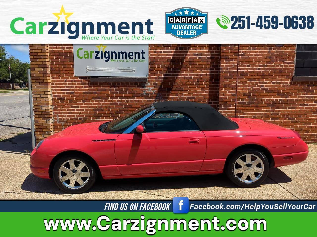2002 Ford Thunderbird Deluxe — Convertible — 26,057 mi — Mobile, AL