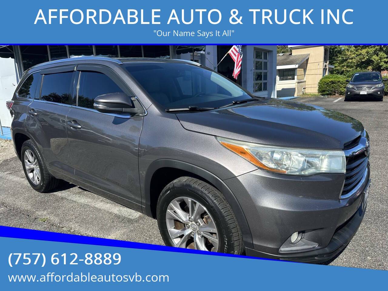 2015 Toyota Highlander XLE — SUV — 165,016 mi — Virginia Beach, VA