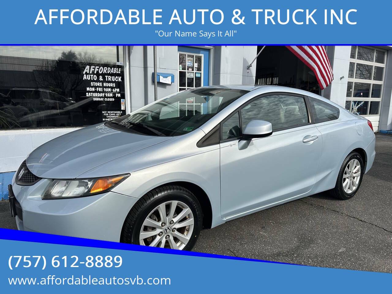 2012 Honda Civic EX — Coupe — 112,984 mi — Virginia Beach, VA