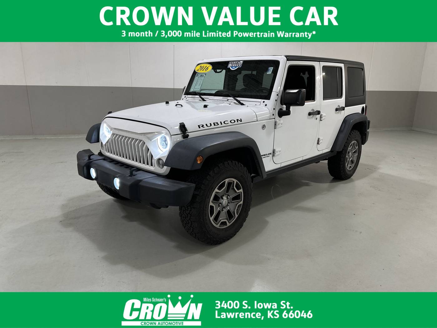 2016 Jeep Wrangler Rubicon — SUV — 102,834 mi — Lawrence, KS