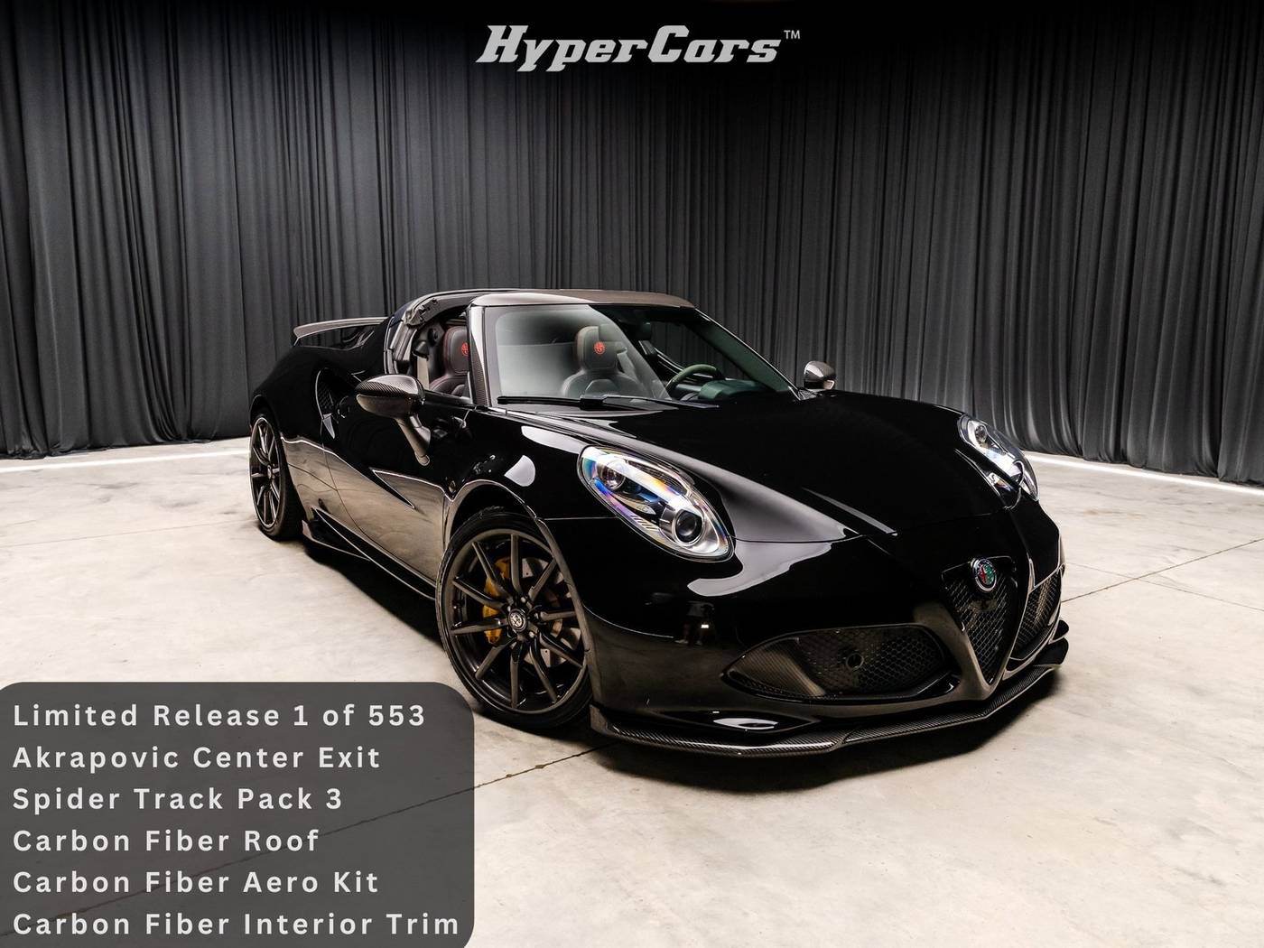 2018 Alfa Romeo 4C Spider — Convertible — 9,993 mi — New Albany, IN