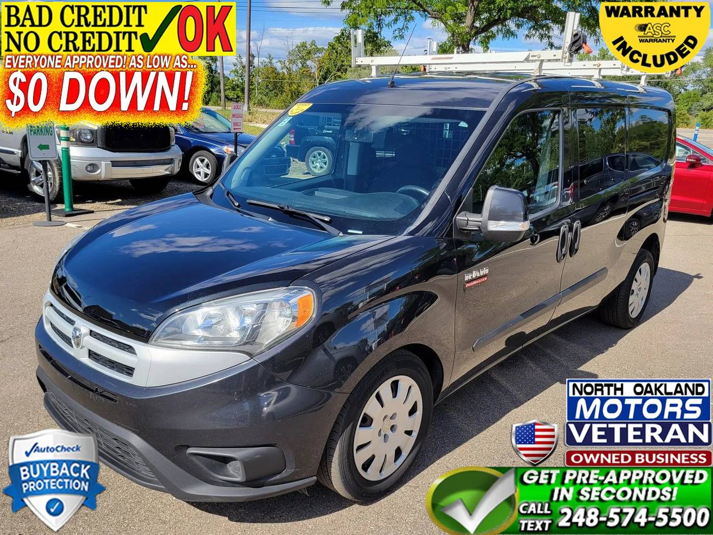 2016 Ram ProMaster City Cargo Van Tradesman SLT — Minivan — 149,635 mi — Waterford, MI