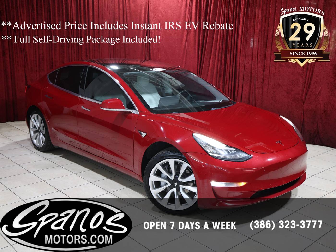 2019 Tesla Model 3 Long Range — Sedan — 83,712 mi — Daytona Beach, FL
