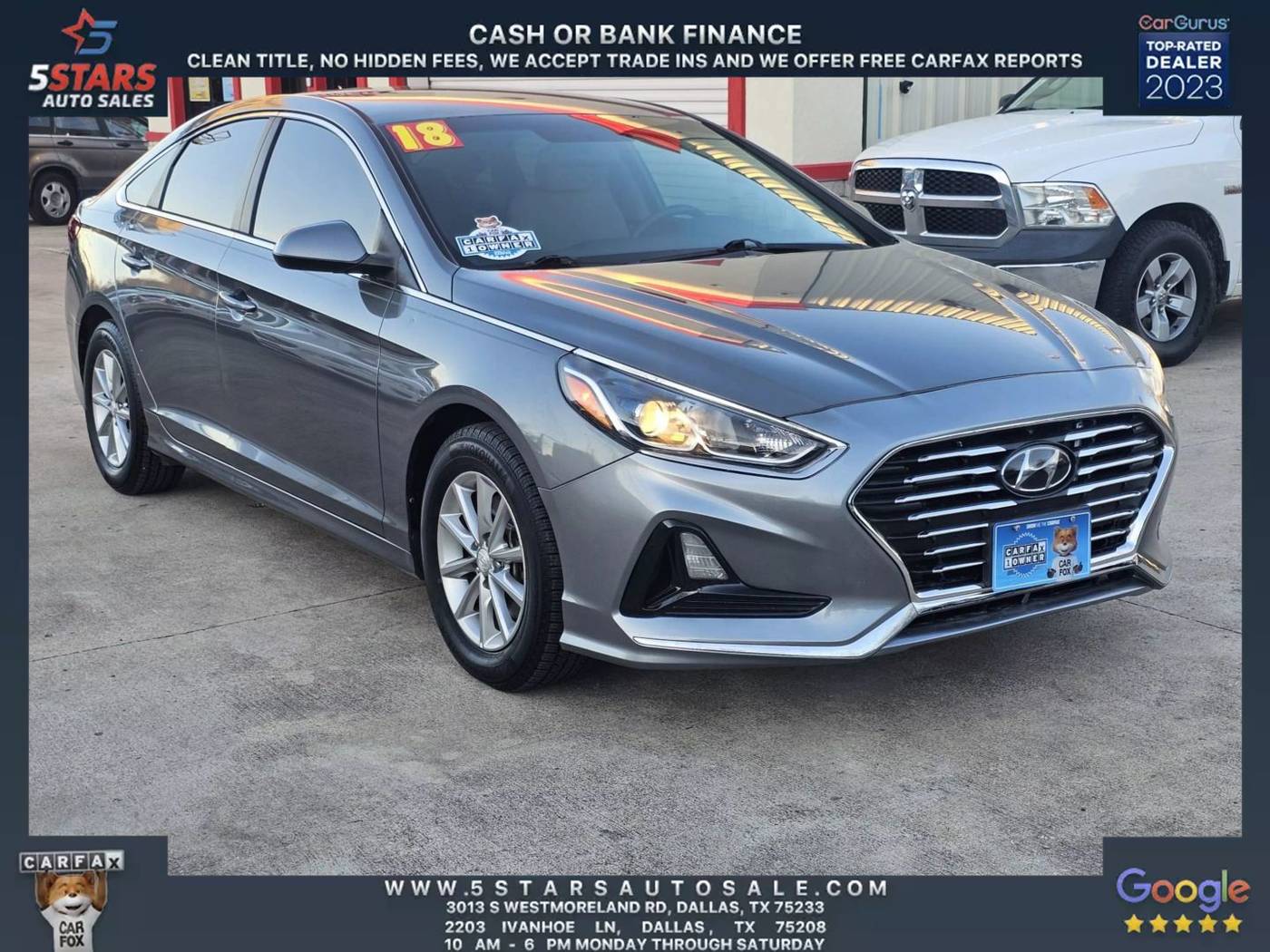 2018 Hyundai Sonata SE — Sedan — 107,846 mi — Dallas, TX