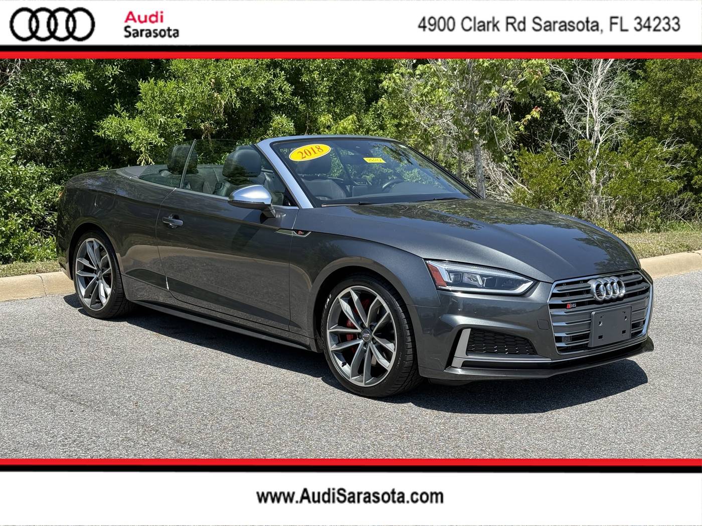2018 Audi S5 Premium Plus — Convertible — 27,757 mi — Sarasota, FL