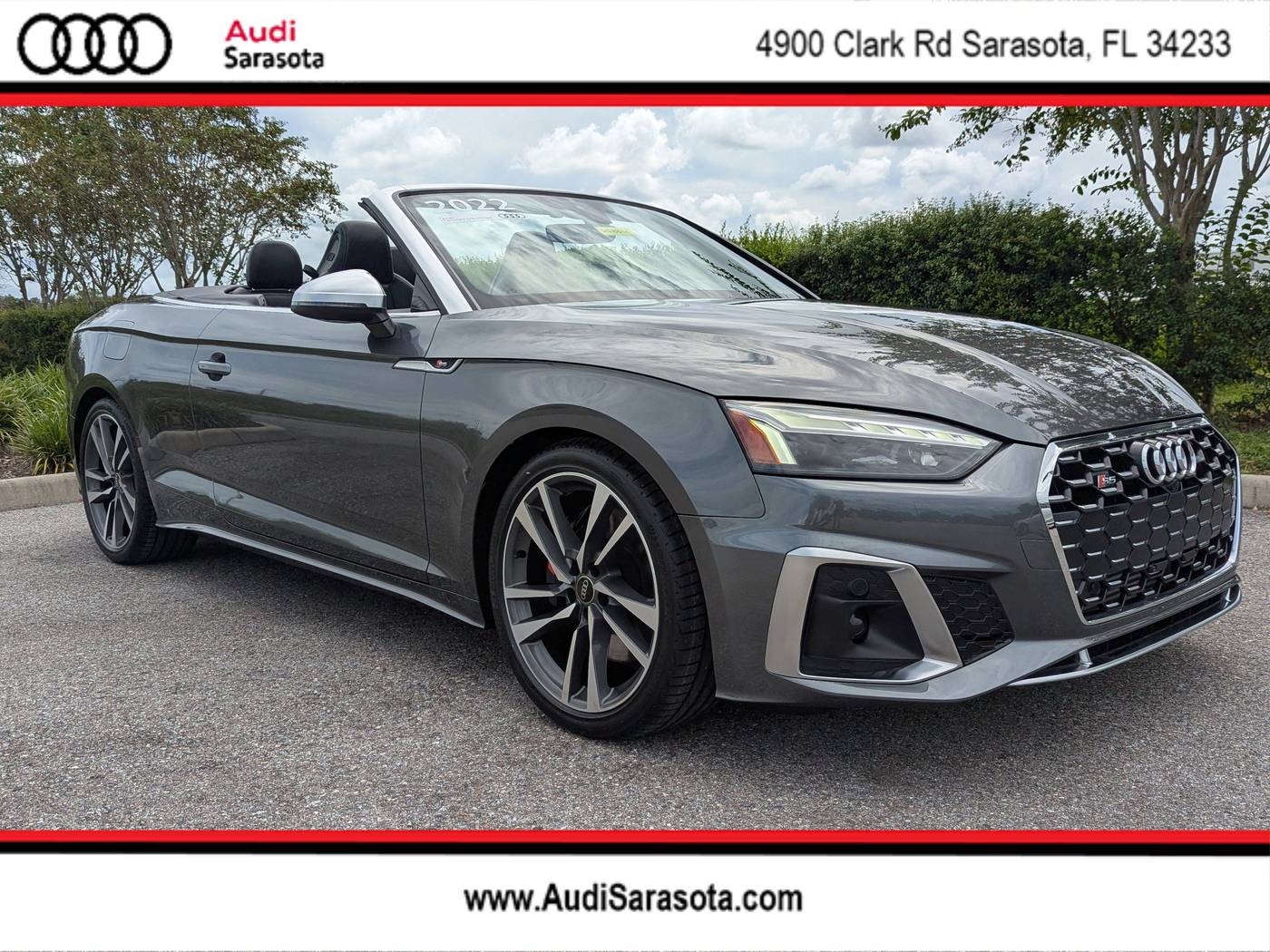 2022 Audi S5 Premium — Convertible — 17,590 mi — Sarasota, FL