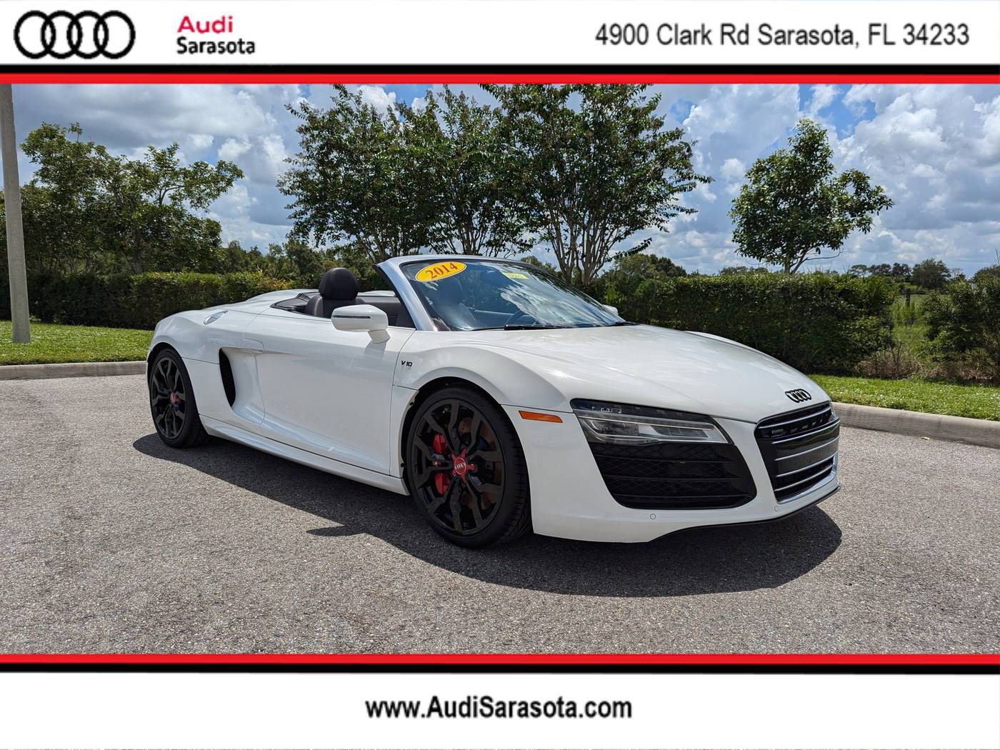 2014 Audi R8 V10 — Convertible — 31,299 mi — Sarasota, FL