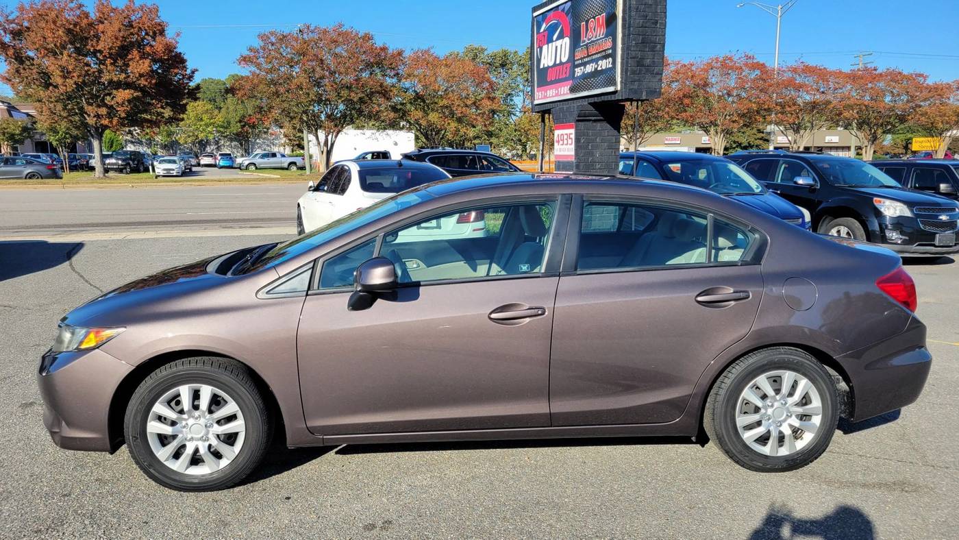 2012 Honda Civic LX — Sedan — 71,473 mi — Virginia Beach, VA