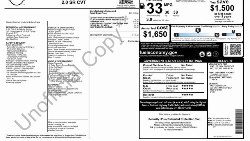 2024 Nissan Sentra SR — Sedan — 2,902 mi — Milford, MA