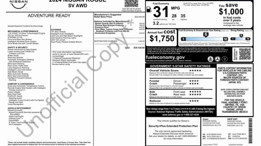 2024 Nissan Rogue SV — SUV — 2,290 mi — Milford, MA
