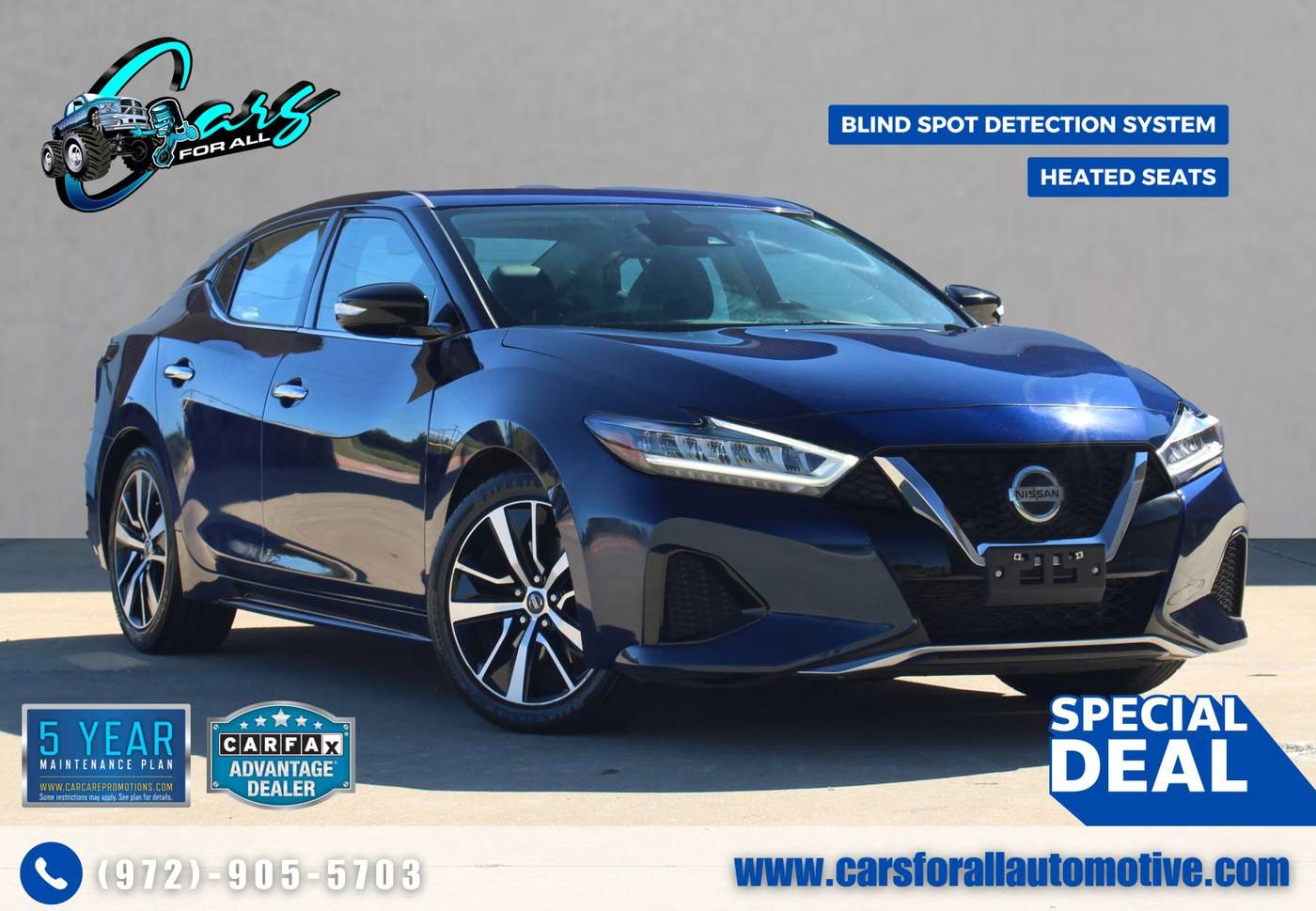2021 Nissan Maxima SV — Sedan — 92,466 mi — Garland, TX