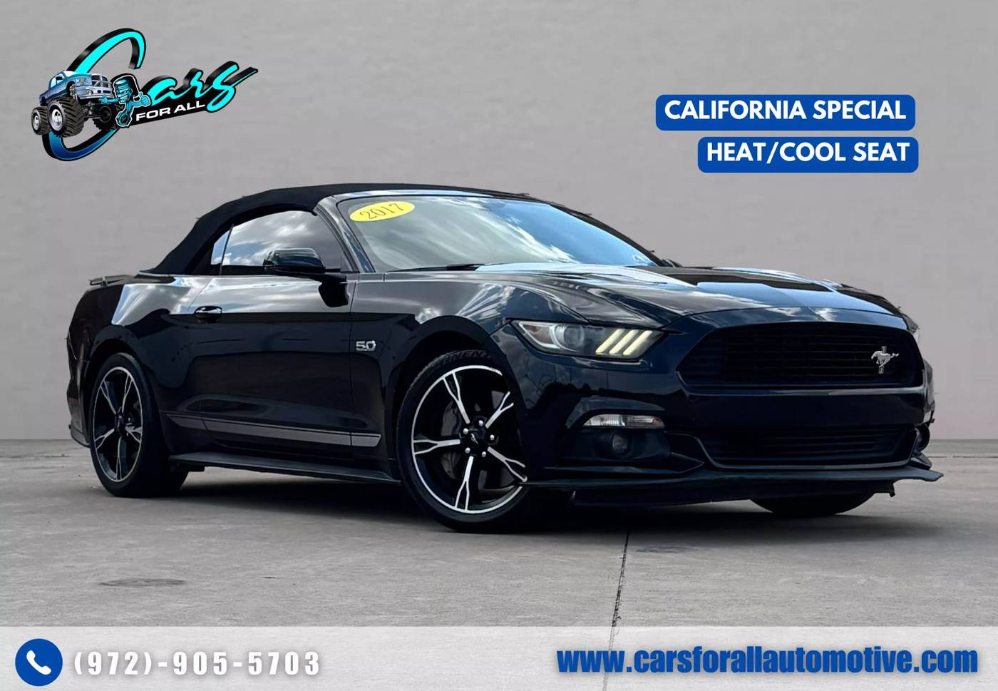 2017 Ford Mustang GT Premium — Convertible — 98,734 mi — Garland, TX