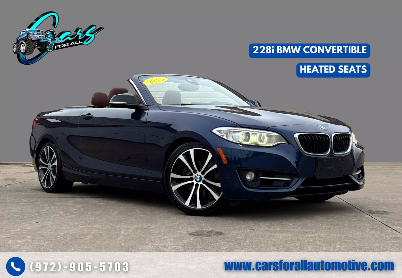 2015 BMW 2 Series 228i — Convertible — 114,740 mi — Garland, TX