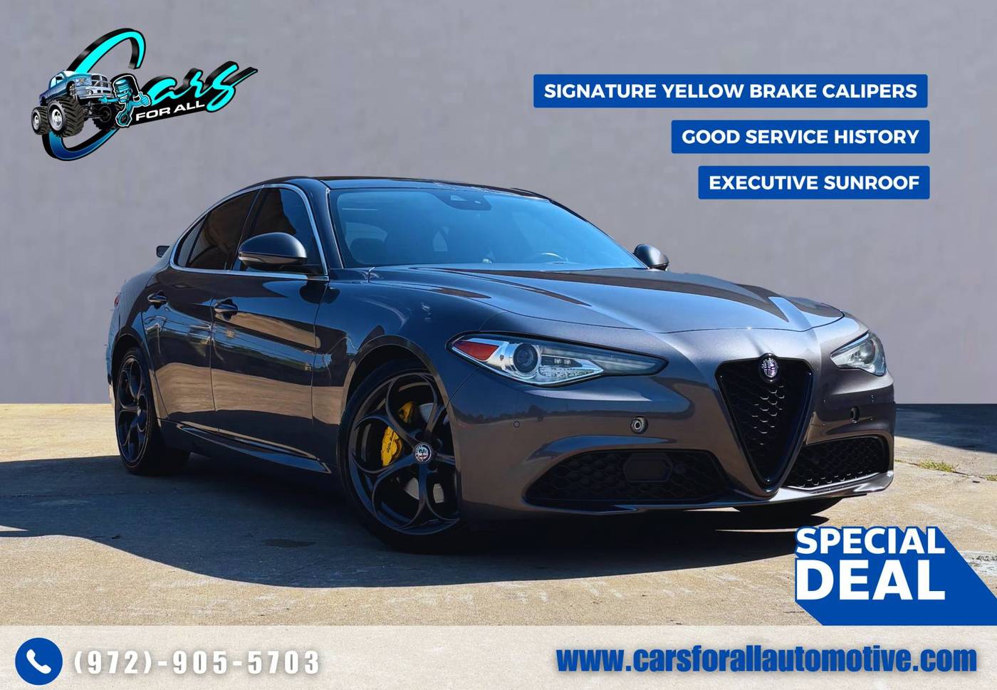 2017 Alfa Romeo Giulia Ti — Sedan — 79,691 mi — Garland, TX