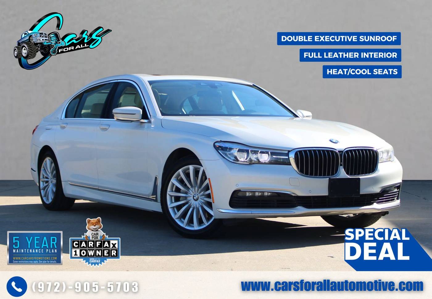 2017 BMW 7 Series 740i — Sedan — 89,928 mi — Garland, TX
