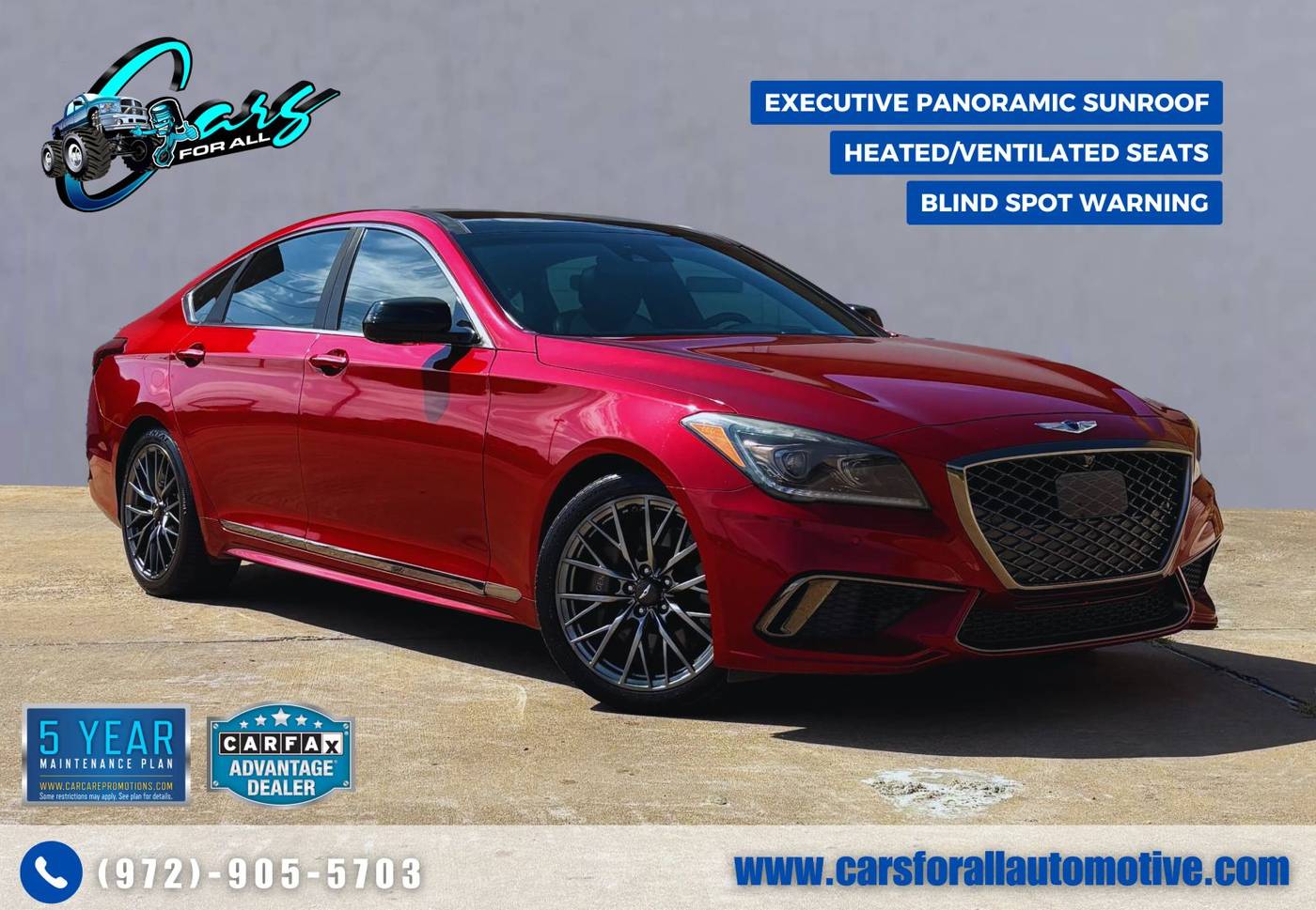 2019 Genesis G80 Sport — Sedan — 91,666 mi — Garland, TX