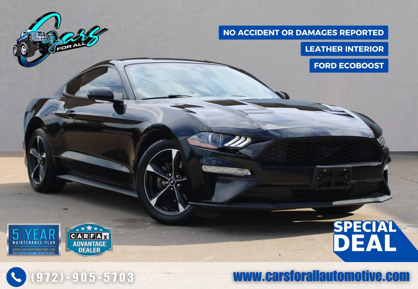 2019 Ford Mustang EcoBoost — Coupe — 102,265 mi — Garland, TX