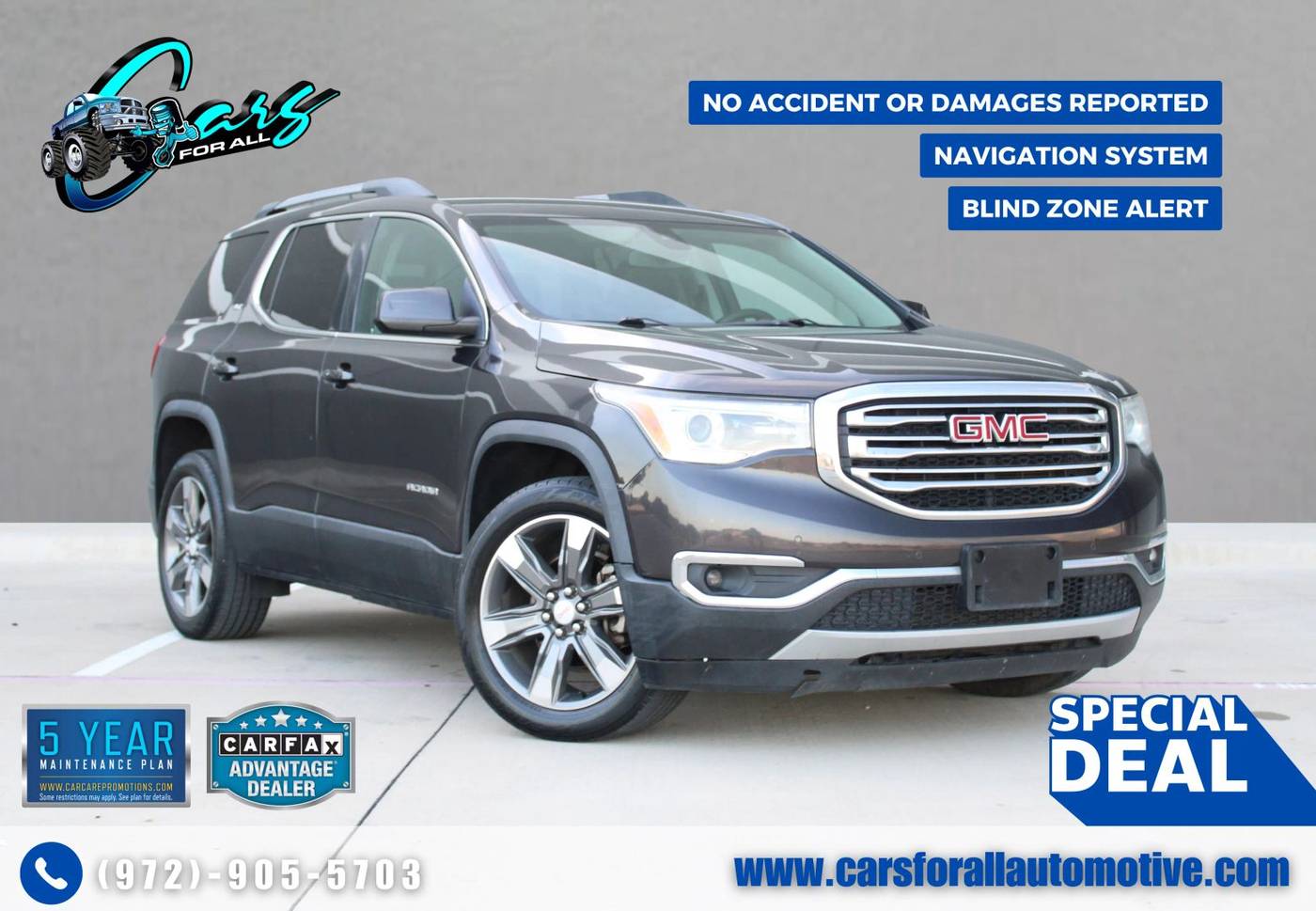 2018 GMC Acadia SLT — SUV — 121,236 mi — Garland, TX
