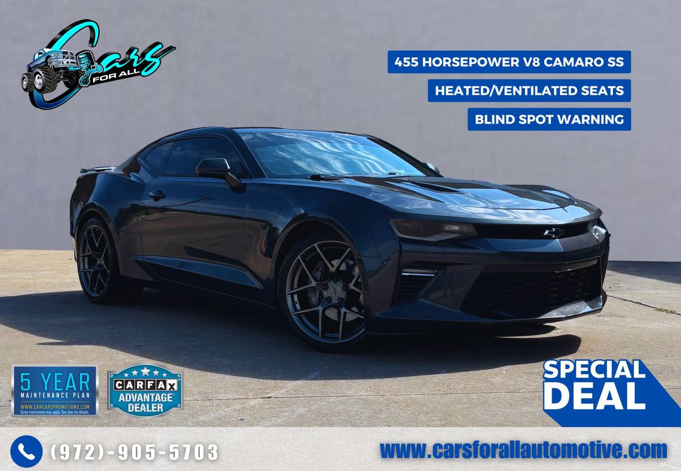 2018 Chevrolet Camaro 2SS — Coupe — 74,465 mi — Garland, TX