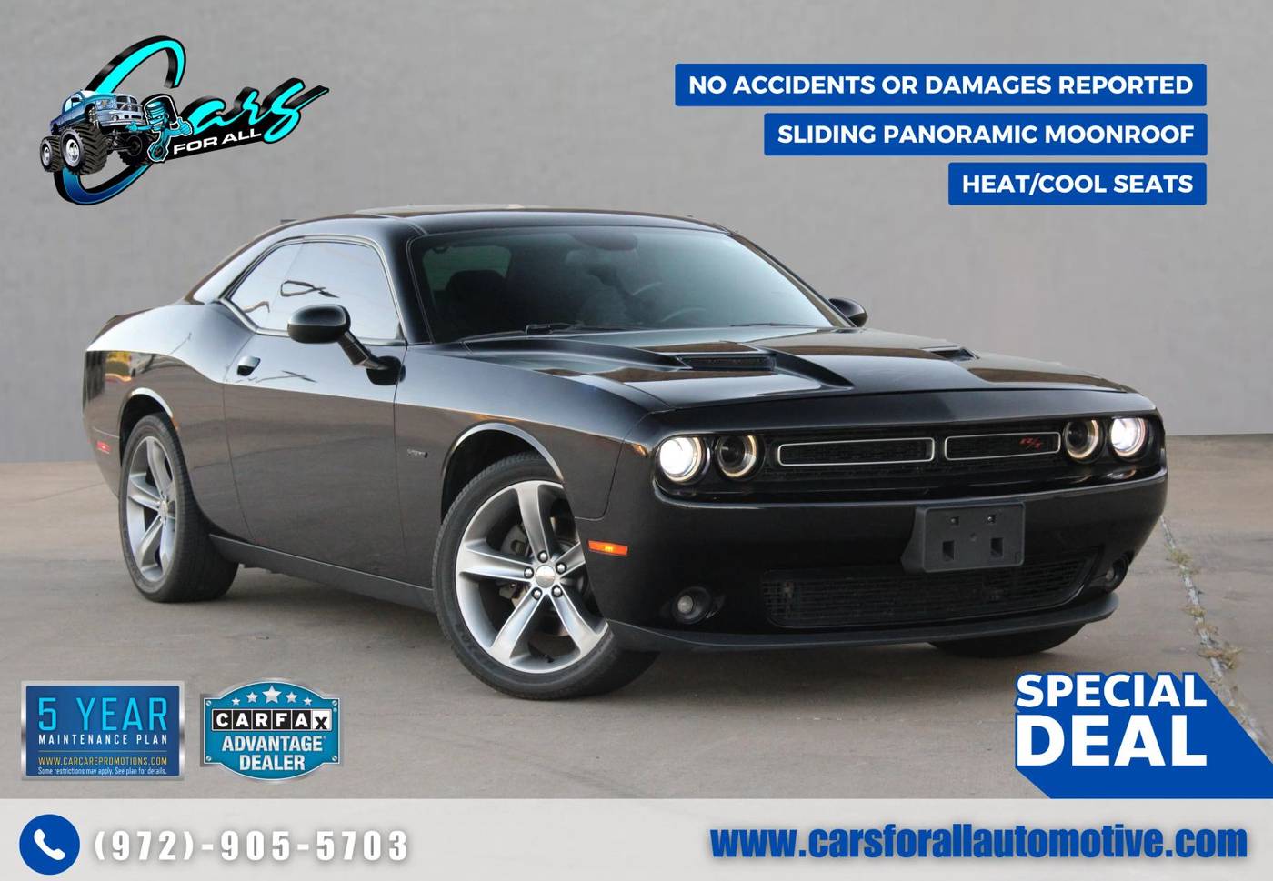 2015 Dodge Challenger R/T — Coupe — 64,897 mi — Garland, TX