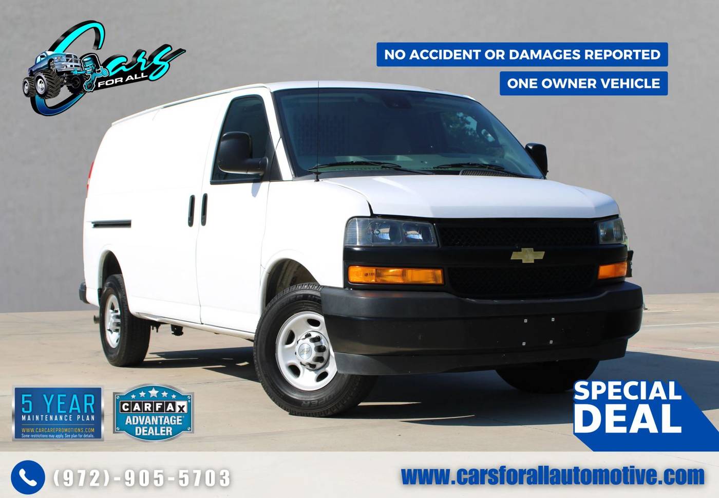 2021 Chevrolet Express Cargo Van Base — Cargo Van — 102,237 mi — Garland, TX