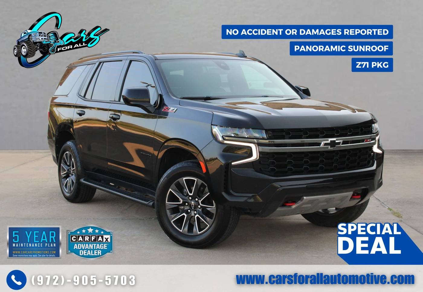 2022 Chevrolet Tahoe Z71 — SUV — 109,689 mi — Garland, TX