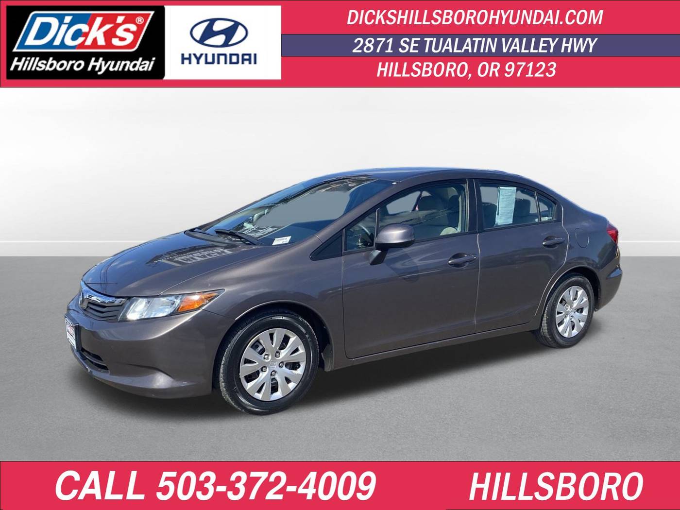 2012 Honda Civic LX — Sedan — 112,287 mi — Hillsboro, OR
