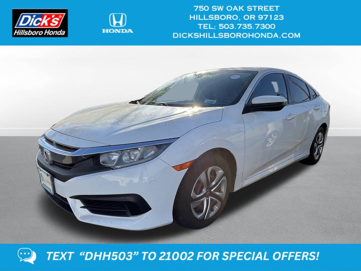 2018 Honda Civic LX — Sedan — 57,737 mi — Hillsboro, OR