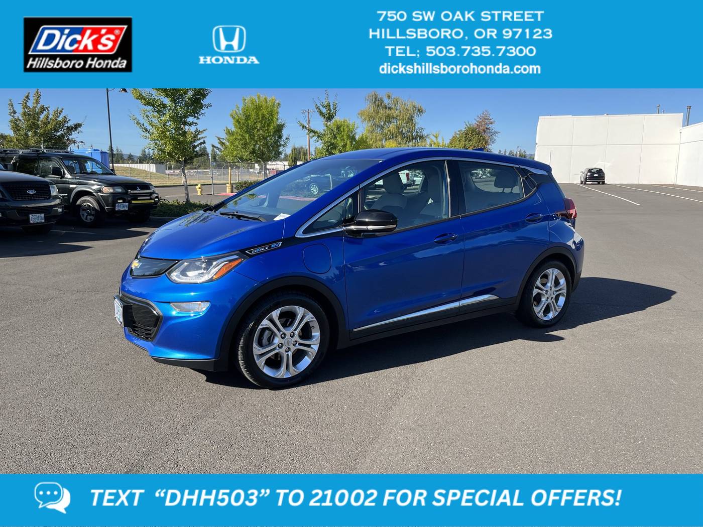 2019 Chevrolet Bolt EV LT — Hatchback — 60,364 mi — Hillsboro, OR