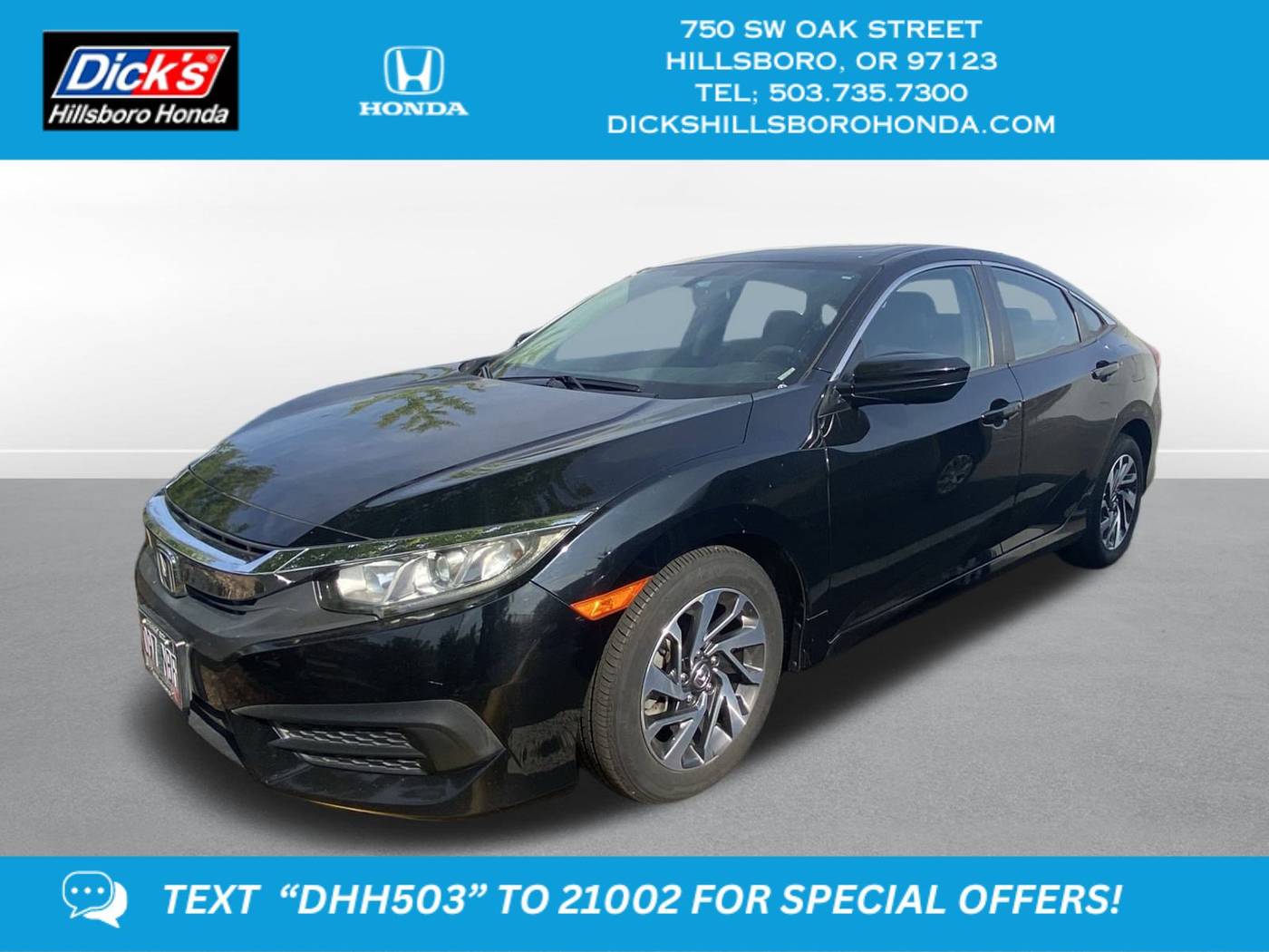 2016 Honda Civic EX — Sedan — 72,393 mi — Hillsboro, OR