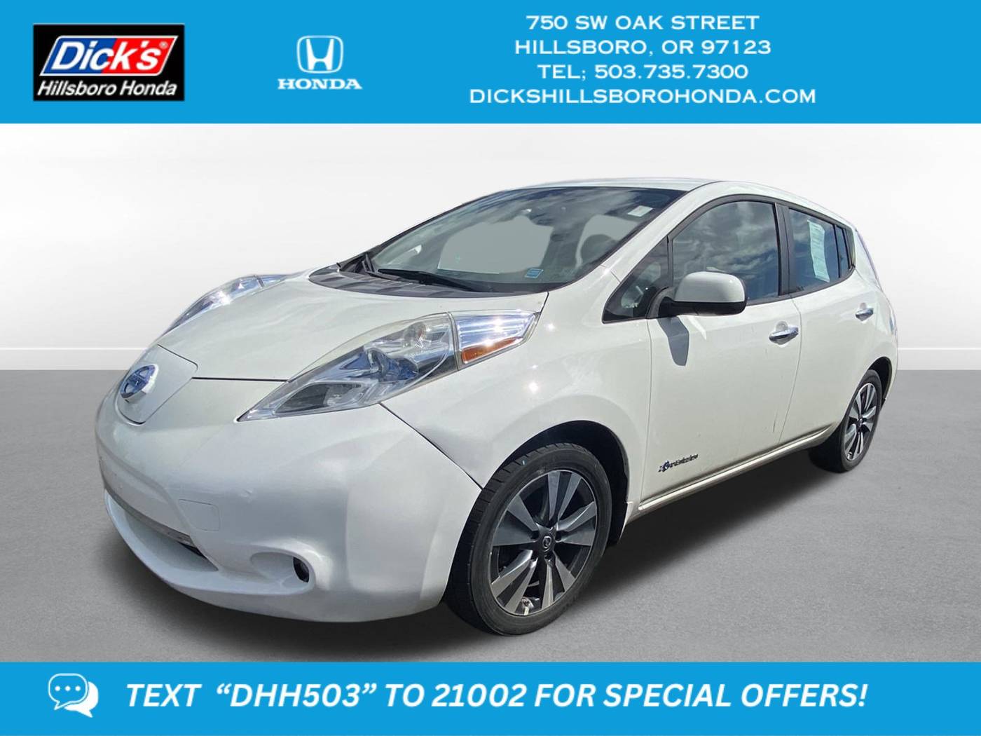 2017 Nissan LEAF SL — Hatchback — 67,704 mi — Hillsboro, OR