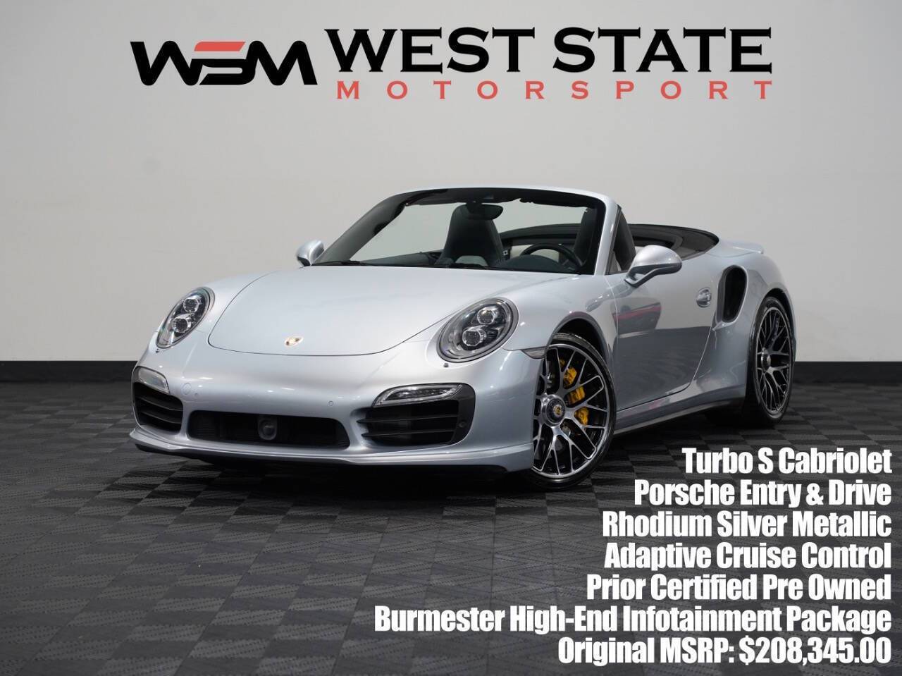 2014 Porsche 911 Turbo S — Convertible — 55,450 mi — Federal Way, WA