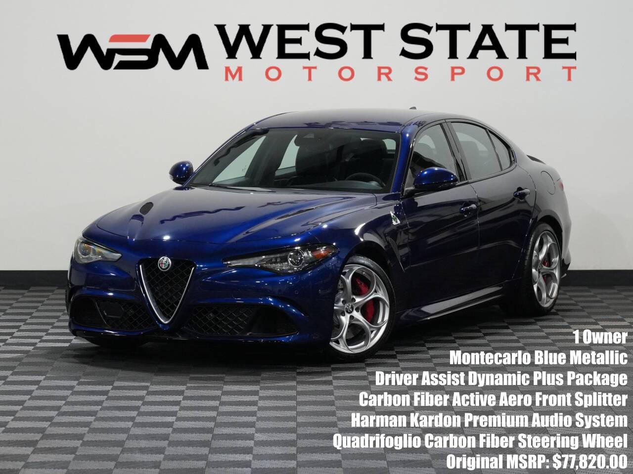 2017 Alfa Romeo Giulia Quadrifoglio — Sedan — 17,255 mi — Federal Way, WA