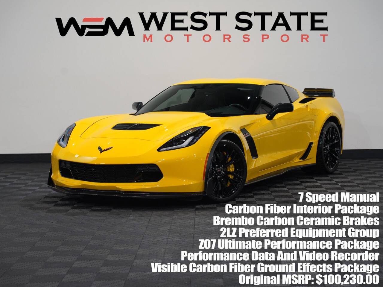 2015 Chevrolet Corvette Z06 2LZ — Coupe — 18,223 mi — Federal Way, WA