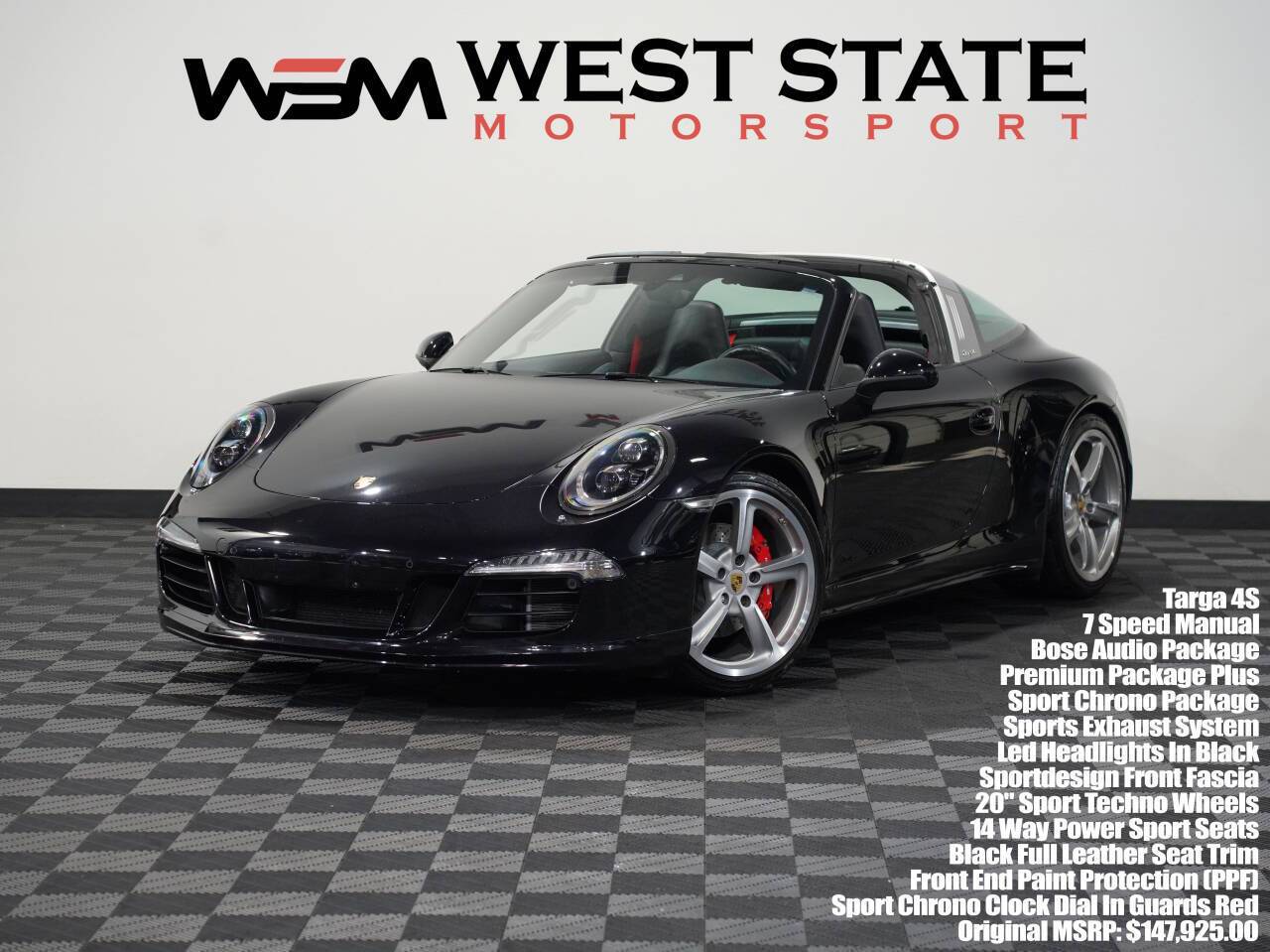 2016 Porsche 911 Targa 4 GTS — Coupe — 39,300 mi — Federal Way, WA