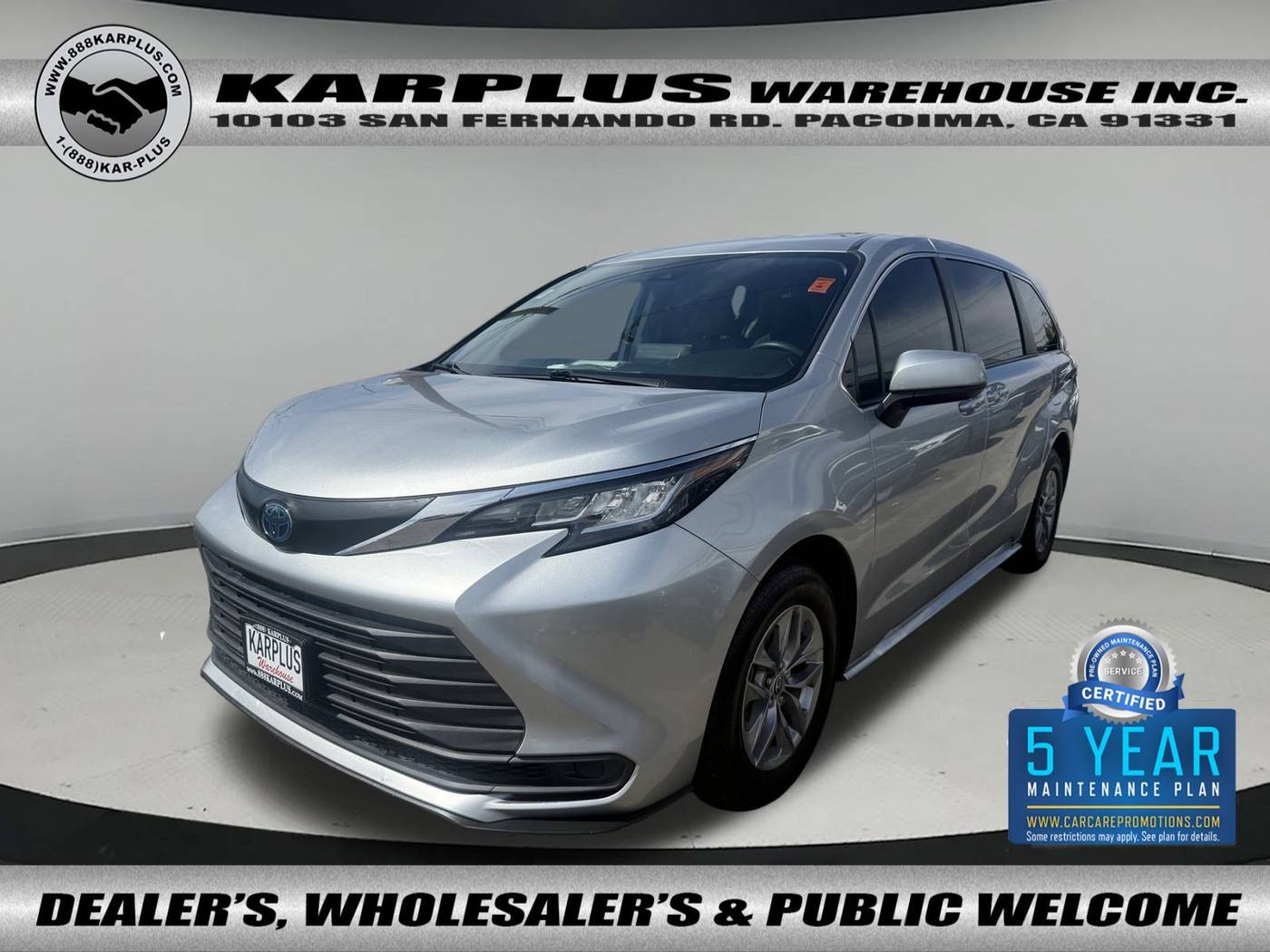 2022 Toyota Sienna LE — Minivan — 89,139 mi — Pacoima, CA