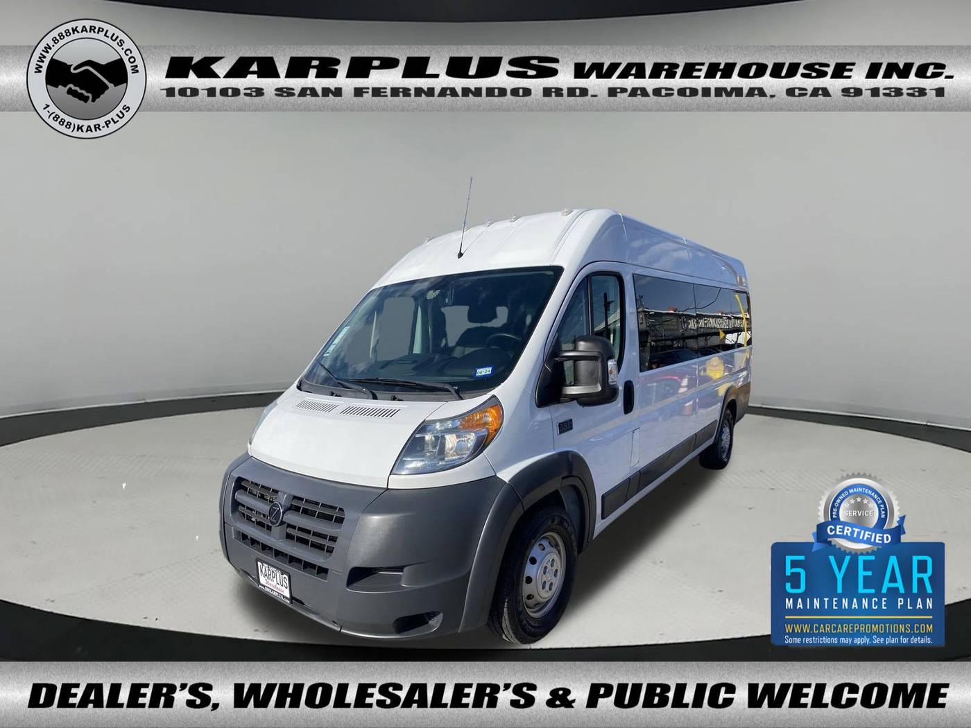 2016 Ram ProMaster Cargo Van 3500 — Cargo Van — 3,563 mi — Pacoima, CA