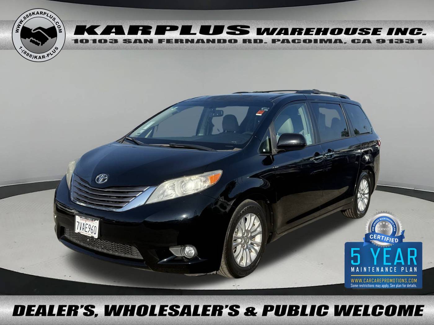 2016 Toyota Sienna XLE — Minivan — 63,213 mi — Pacoima, CA