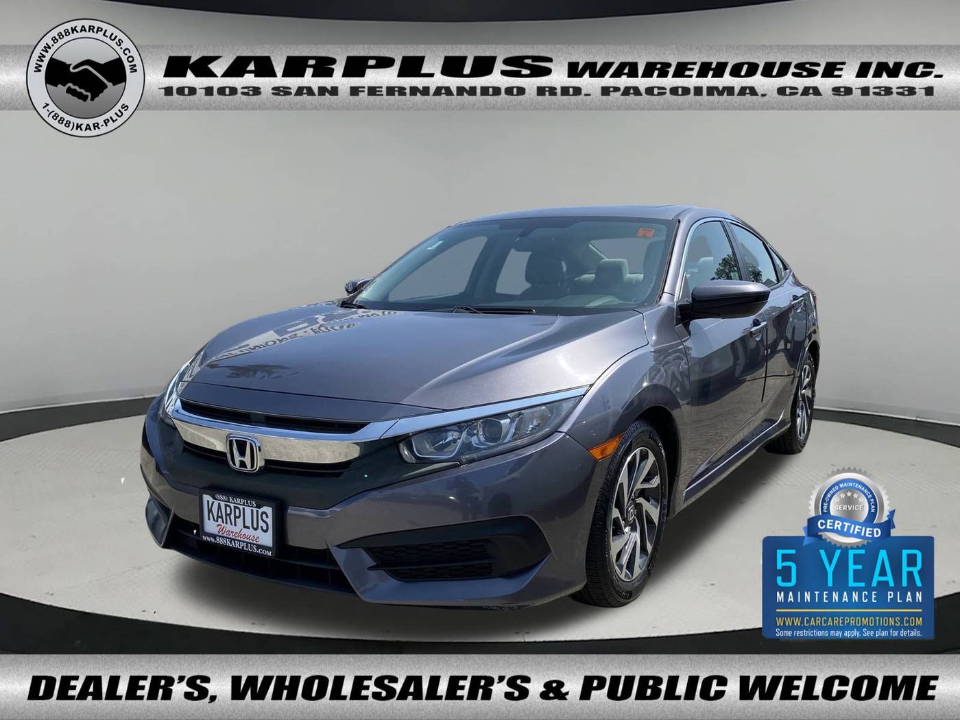 2018 Honda Civic EX — Sedan — 74,531 mi — Pacoima, CA