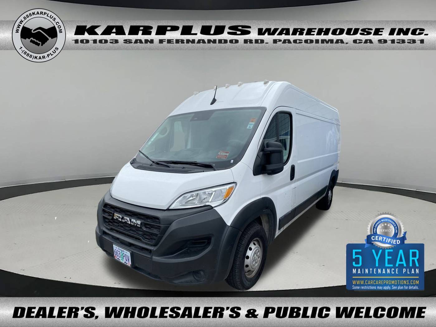 2023 Ram ProMaster Cargo Van 2500 — Cargo Van — 58,270 mi — Pacoima, CA