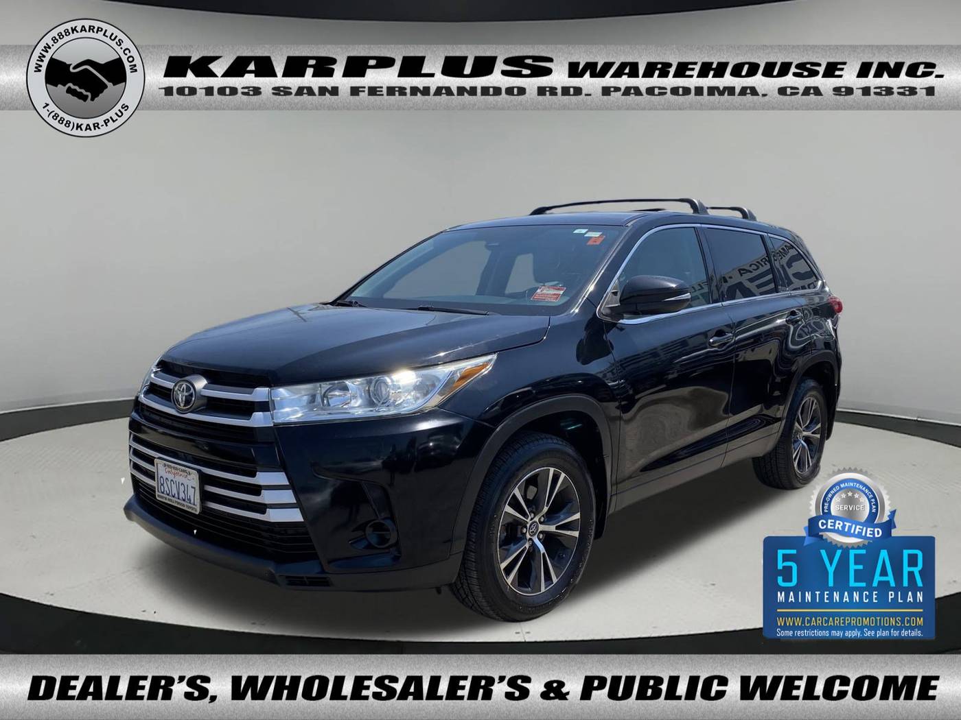 2019 Toyota Highlander LE V6 — SUV — 76,886 mi — Pacoima, CA
