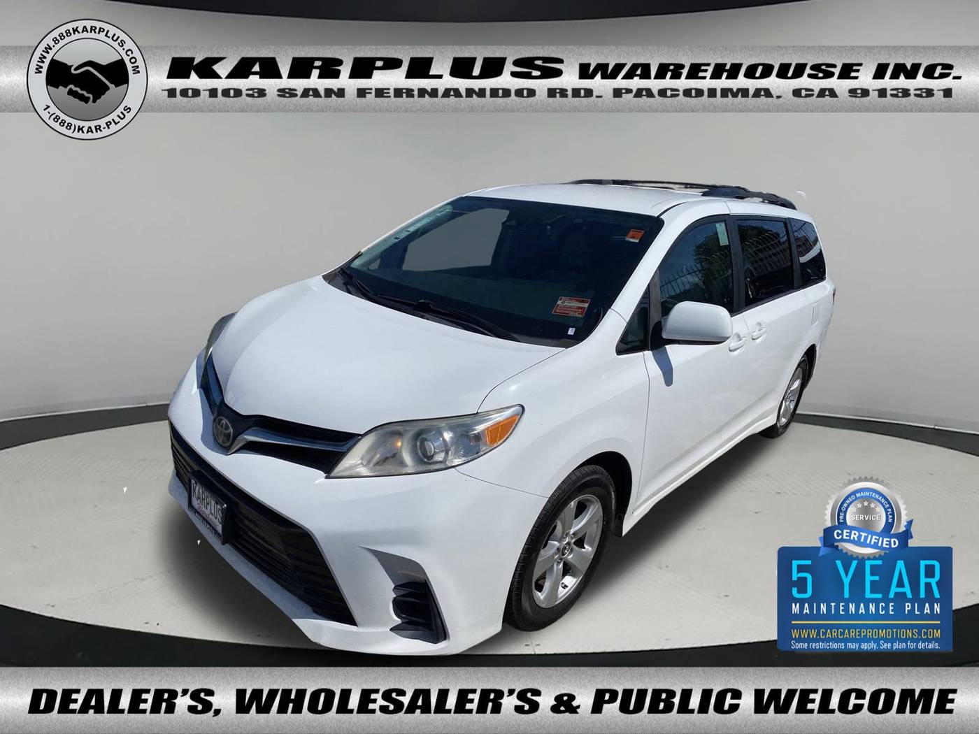2018 Toyota Sienna LE — Minivan — 96,487 mi — Pacoima, CA