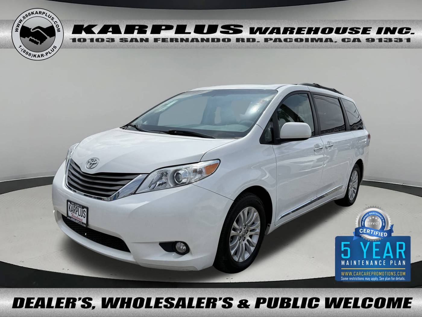 2012 Toyota Sienna XLE — Minivan — 131,261 mi — Pacoima, CA