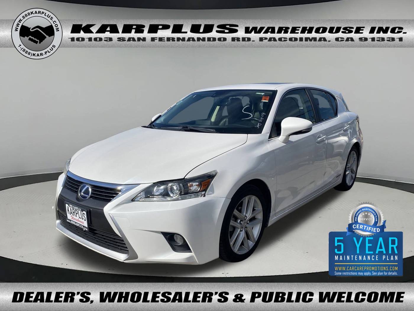 2015 Lexus CT CT 200h — Hatchback — 109,528 mi — Pacoima, CA